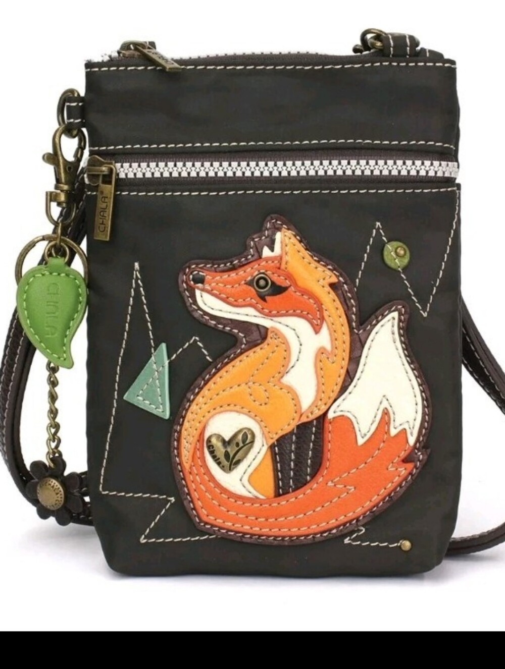 Chala Woodland Fox Crossbody Cell Phone Purse Bag Pouch & Adjustable Strap